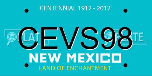 CEVS98 New Mexico License Plate