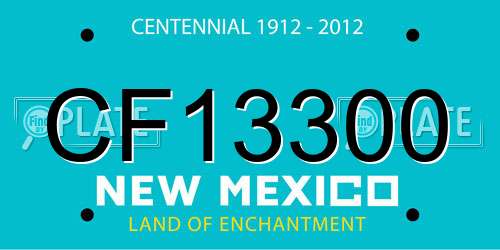 CF13300 New Mexico License Plate