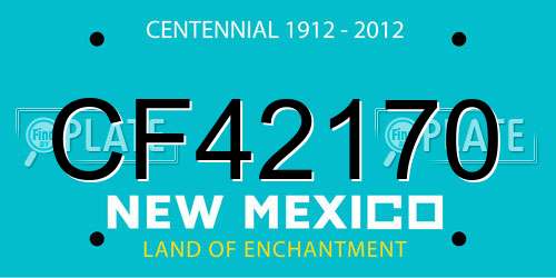 CF42170 New Mexico License Plate
