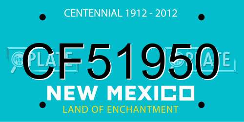 CF51950 New Mexico License Plate