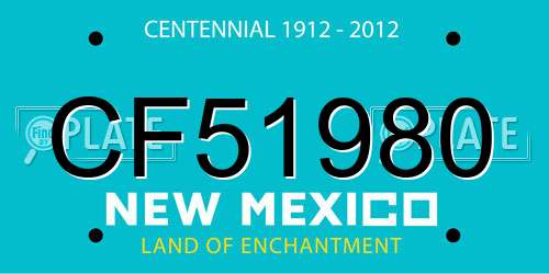 CF51980 New Mexico License Plate