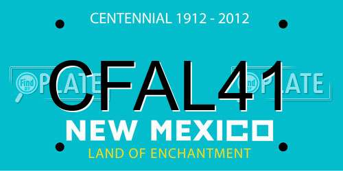 CFAL41 New Mexico License Plate
