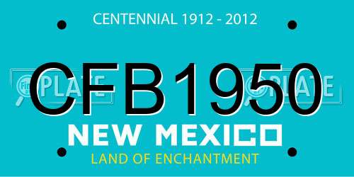 CFB1950 New Mexico License Plate