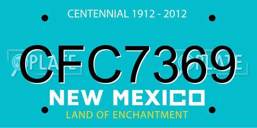 CFC7369 New Mexico License Plate