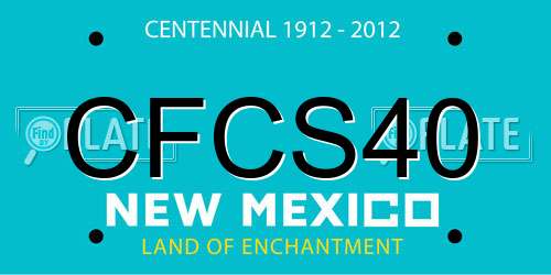 CFCS40 New Mexico License Plate