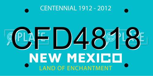 CFD4818 New Mexico License Plate
