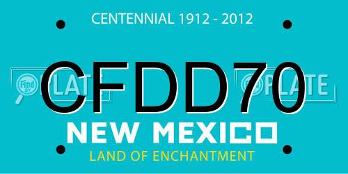 CFDD70 New Mexico License Plate