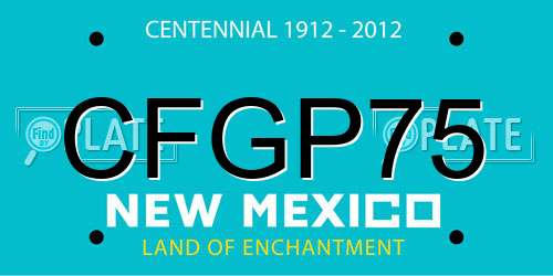 CFGP75 New Mexico License Plate