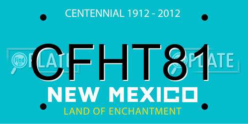CFHT81 New Mexico License Plate