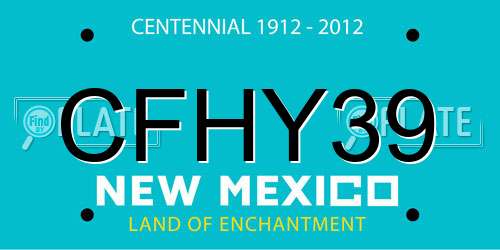 CFHY39 New Mexico License Plate