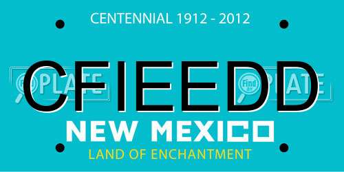 CFIEEDD New Mexico License Plate