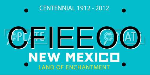 CFIEEOO New Mexico License Plate