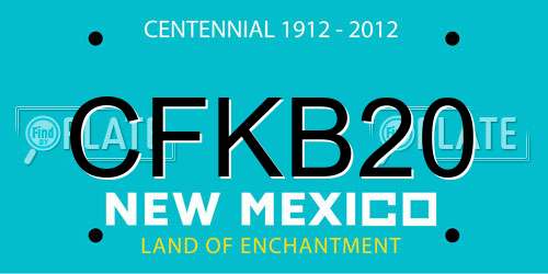 CFKB20 New Mexico License Plate