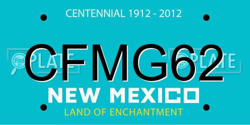 CFMG62 New Mexico License Plate