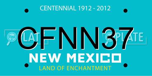 CFNN37 New Mexico License Plate