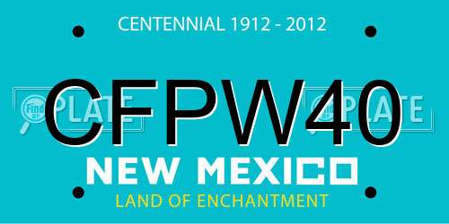 CFPW40 New Mexico License Plate