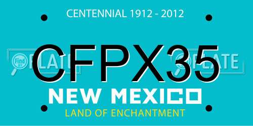 CFPX35 New Mexico License Plate