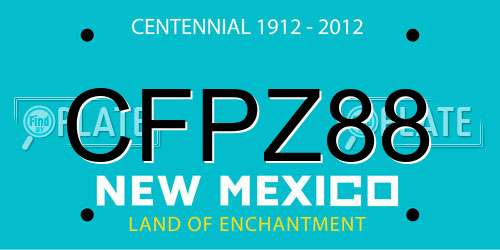 CFPZ88 New Mexico License Plate