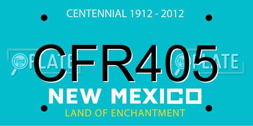 CFR405 New Mexico License Plate