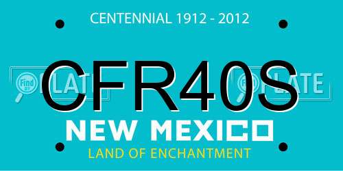 CFR40S New Mexico License Plate