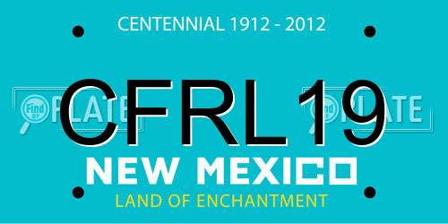 CFRL19 New Mexico License Plate