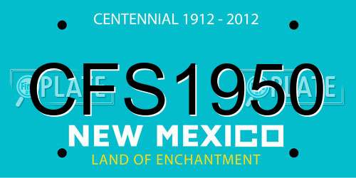 CFS1950 New Mexico License Plate
