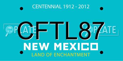 CFTL87 New Mexico License Plate