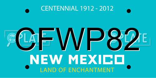 CFWP82 New Mexico License Plate