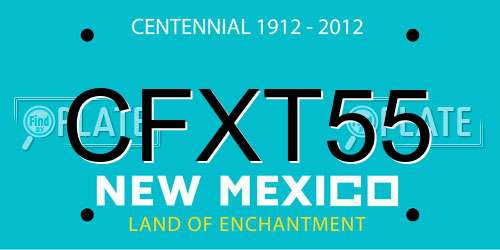 CFXT55 New Mexico License Plate