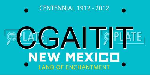 CGAITIT New Mexico License Plate