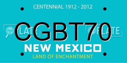 CGBT70 New Mexico License Plate
