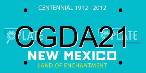 CGDA21 New Mexico License Plate