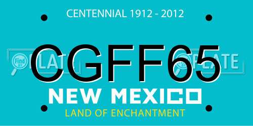 CGFF65 New Mexico License Plate