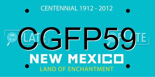 CGFP59 New Mexico License Plate