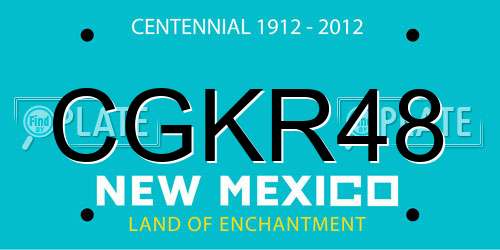 CGKR48 New Mexico License Plate