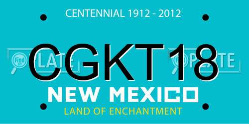 CGKT18 New Mexico License Plate