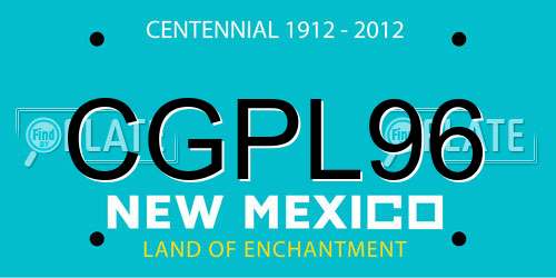 CGPL96 New Mexico License Plate