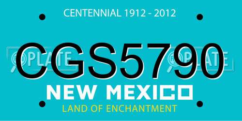 CGS5790 New Mexico License Plate