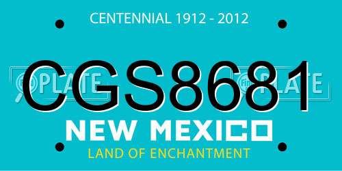 CGS8681 New Mexico License Plate