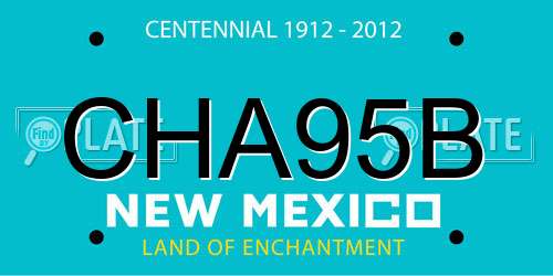 CHA95B New Mexico License Plate