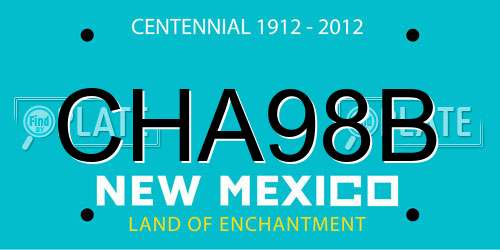 CHA98B New Mexico License Plate