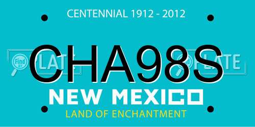CHA98S New Mexico License Plate