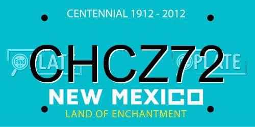 CHCZ72 New Mexico License Plate