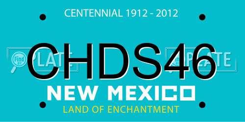 CHDS46 New Mexico License Plate