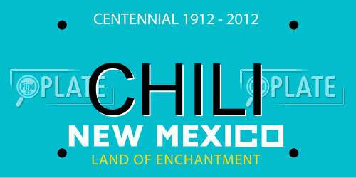 CHILI New Mexico License Plate