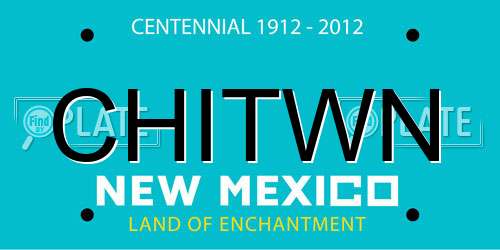 CHITWN New Mexico License Plate