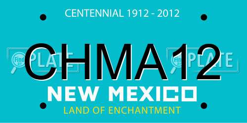 CHMA12 New Mexico License Plate
