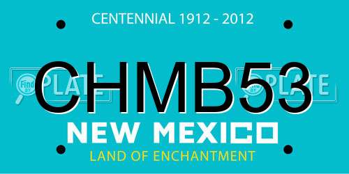 CHMB53 New Mexico License Plate