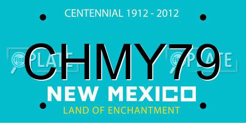 CHMY79 New Mexico License Plate