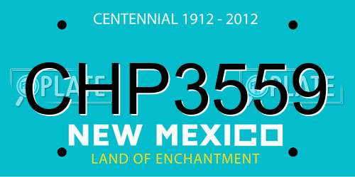 CHP3559 New Mexico License Plate